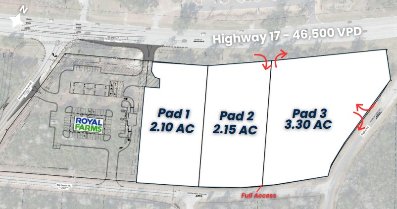 SEC of Highway 17 and Washington Acres Rd, Hampstead, NC à vendre - Photo du bâtiment - Image 2 de 4