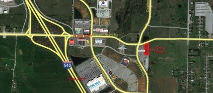 Pleasant Grove Rd. & Pleasant Crossing Blvd, Rogers, AR - AERIAL  map view