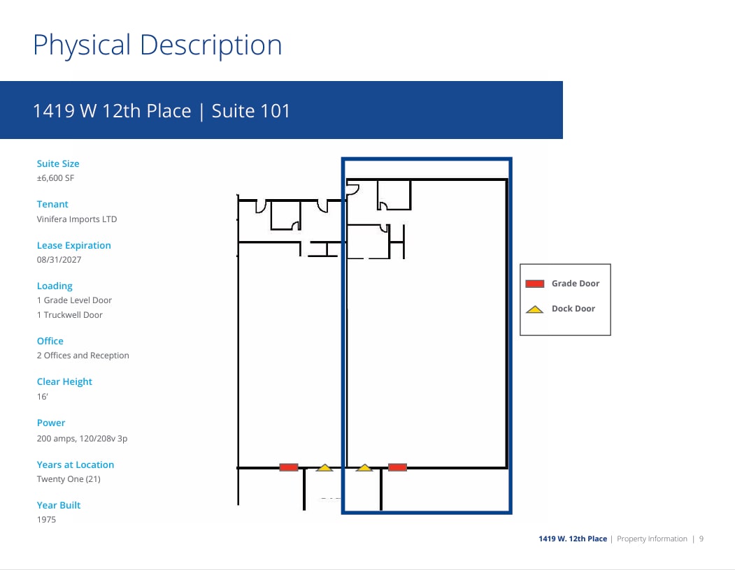 1419 W 12th Pl, Tempe, AZ 85281 - Unité 101/ 102 - - Plan d’étage - Image 1 of 2