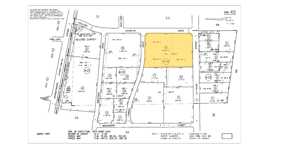 5001 E La Palma Ave, Anaheim, CA for sale - Plat Map - Image 2 of 11