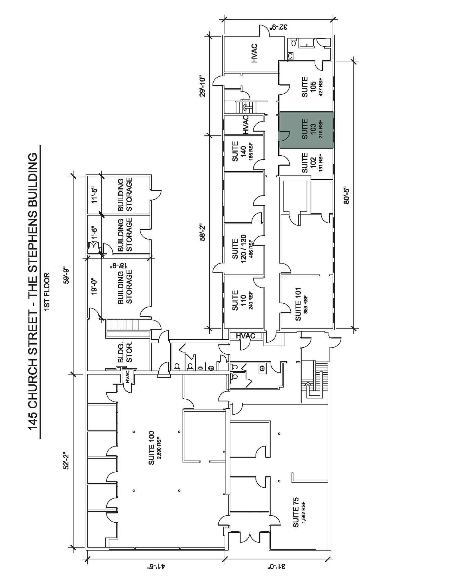 113 Church St, Marietta, GA à louer Plan d’étage- Image 1 de 1
