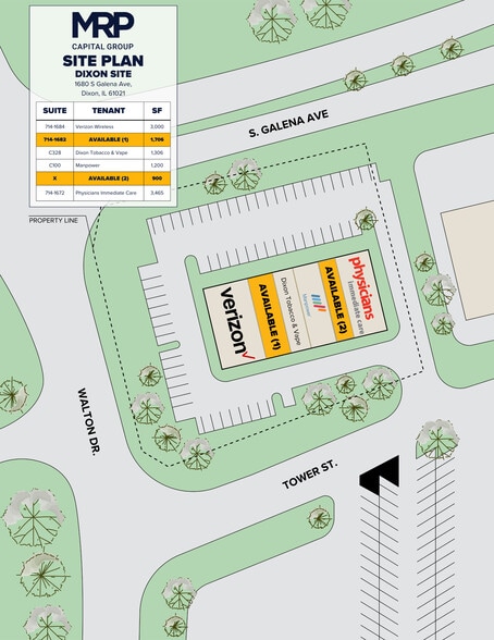 1672-1684 S Galena Ave, Dixon, IL for lease - Site Plan - Image 2 of 7