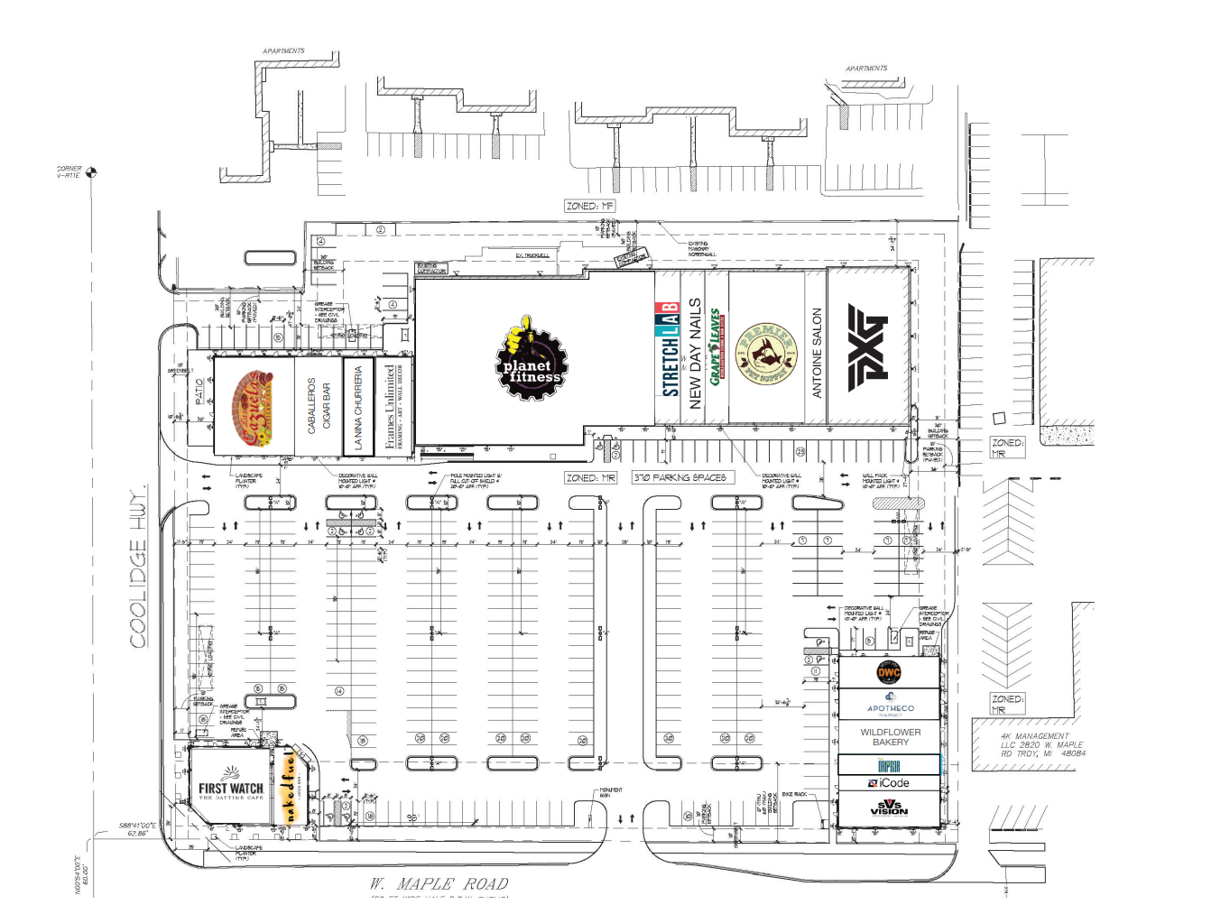 2830-2880 W Maple Rd, Troy, MI for lease Site Plan- Image 1 of 1