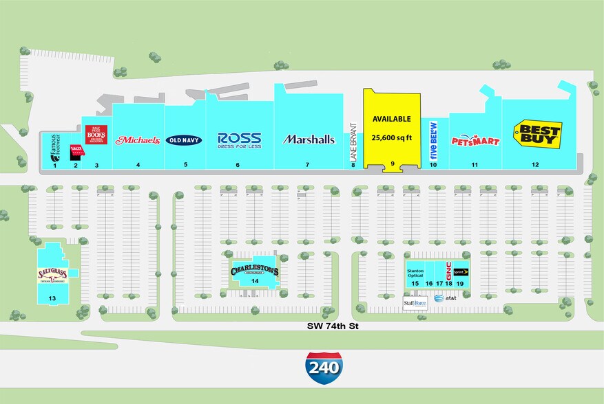 1401 SW 74th St, Oklahoma City, OK à louer - Plan de site - Image 3 de 17