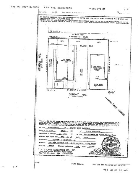 801 Dumont St, South Houston, TX à louer - Plan cadastral - Image 3 de 4