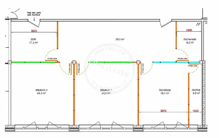 Bureau dans Toulouse à louer - Plan d’étage - Image 3 de 3