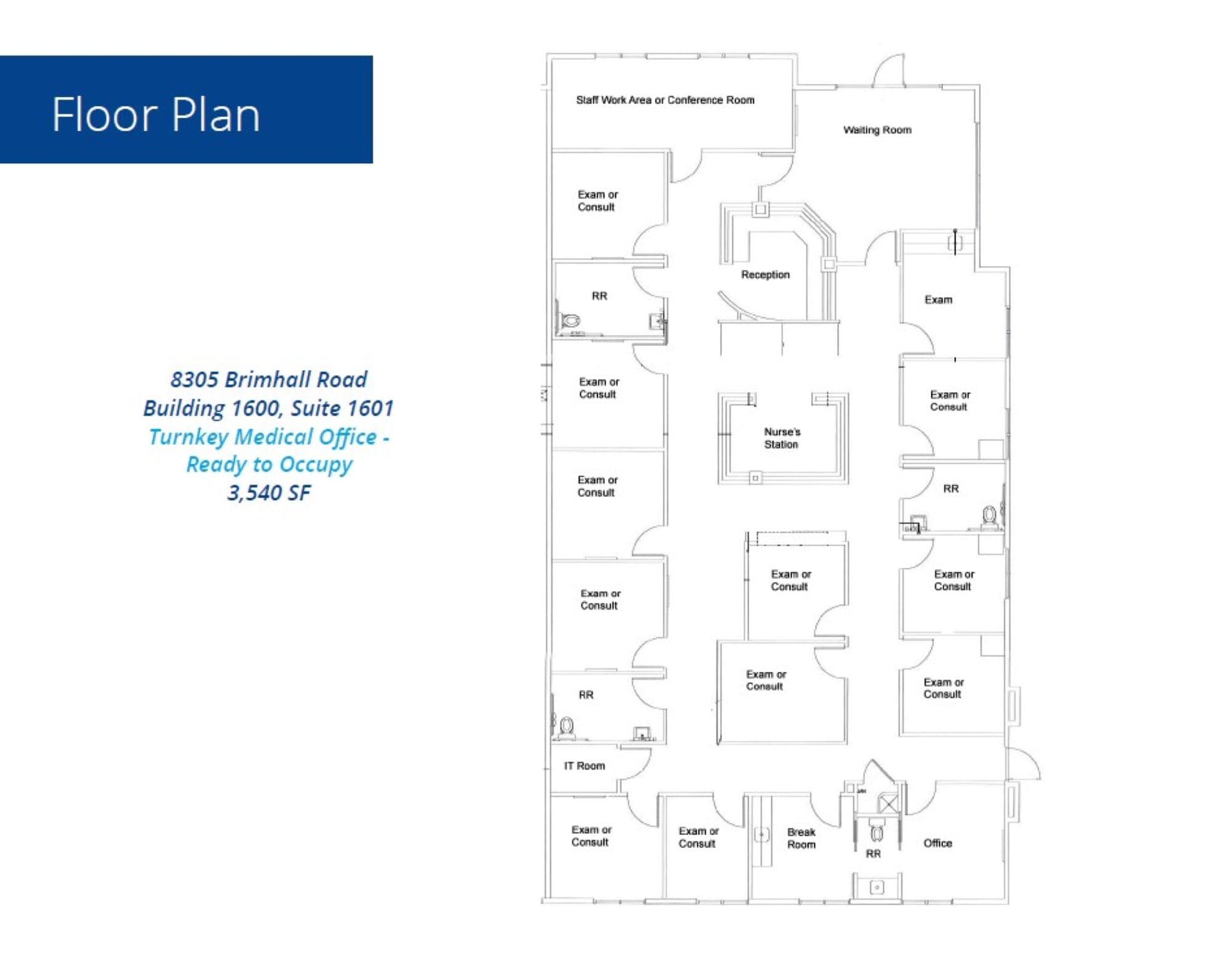 8305 Brimhall Rd, Bakersfield, CA à louer Plan d’étage- Image 1 de 1