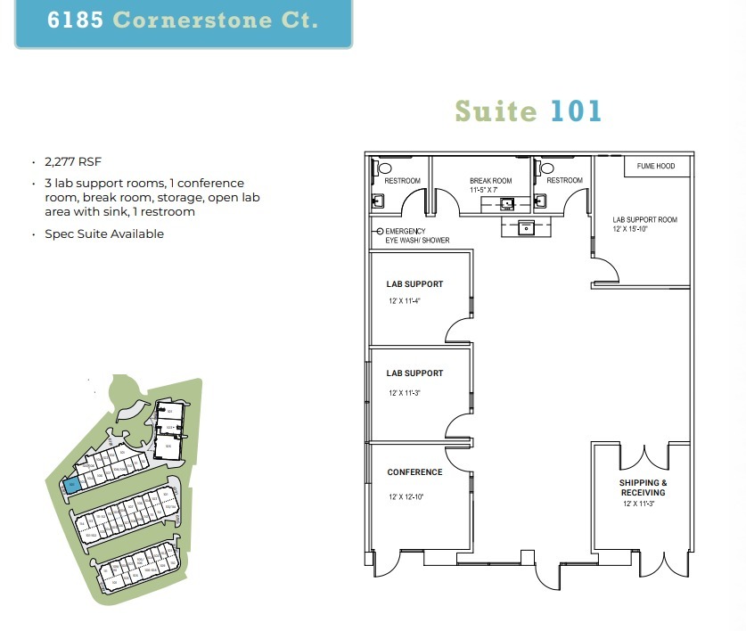 6185 Cornerstone Ct E, San Diego, CA for lease Floor Plan- Image 1 of 1