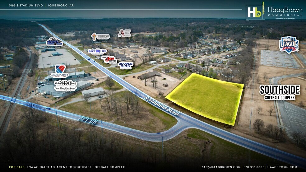5195 Stadium Blvd, Jonesboro, AR à vendre - Aérien - Image 3 de 6