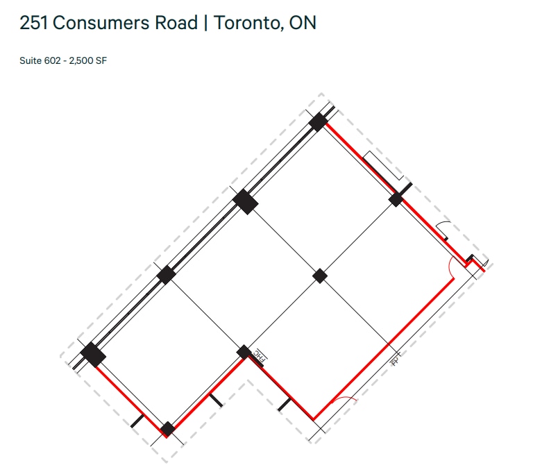 245 Consumers Rd, Toronto, ON à louer Plan d’étage- Image 1 de 1