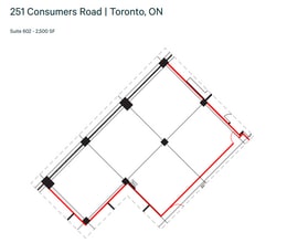 245 Consumers Rd, Toronto, ON à louer Plan d’étage- Image 1 de 1