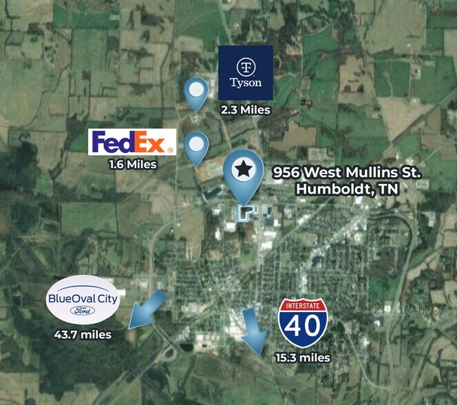 965 W Mullins St, Humboldt, TN à louer - Plan de site - Image 3 de 4