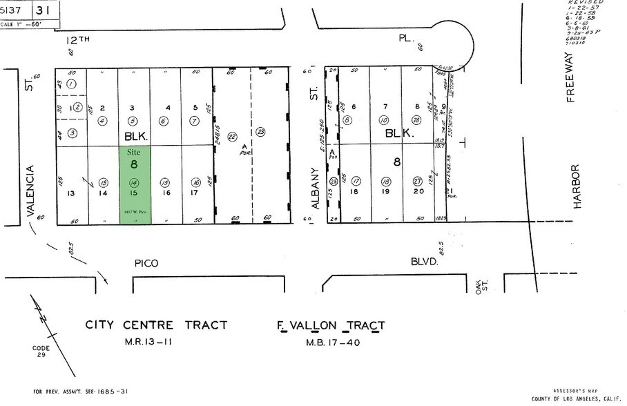 1417 W Pico Blvd, Los Angeles, CA à louer - Plan cadastral - Image 3 de 4