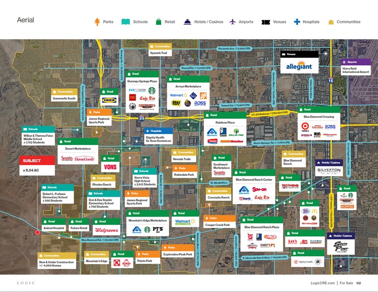 Blue Diamond Rd, Las Vegas, NV for sale - Aerial - Image 2 of 4
