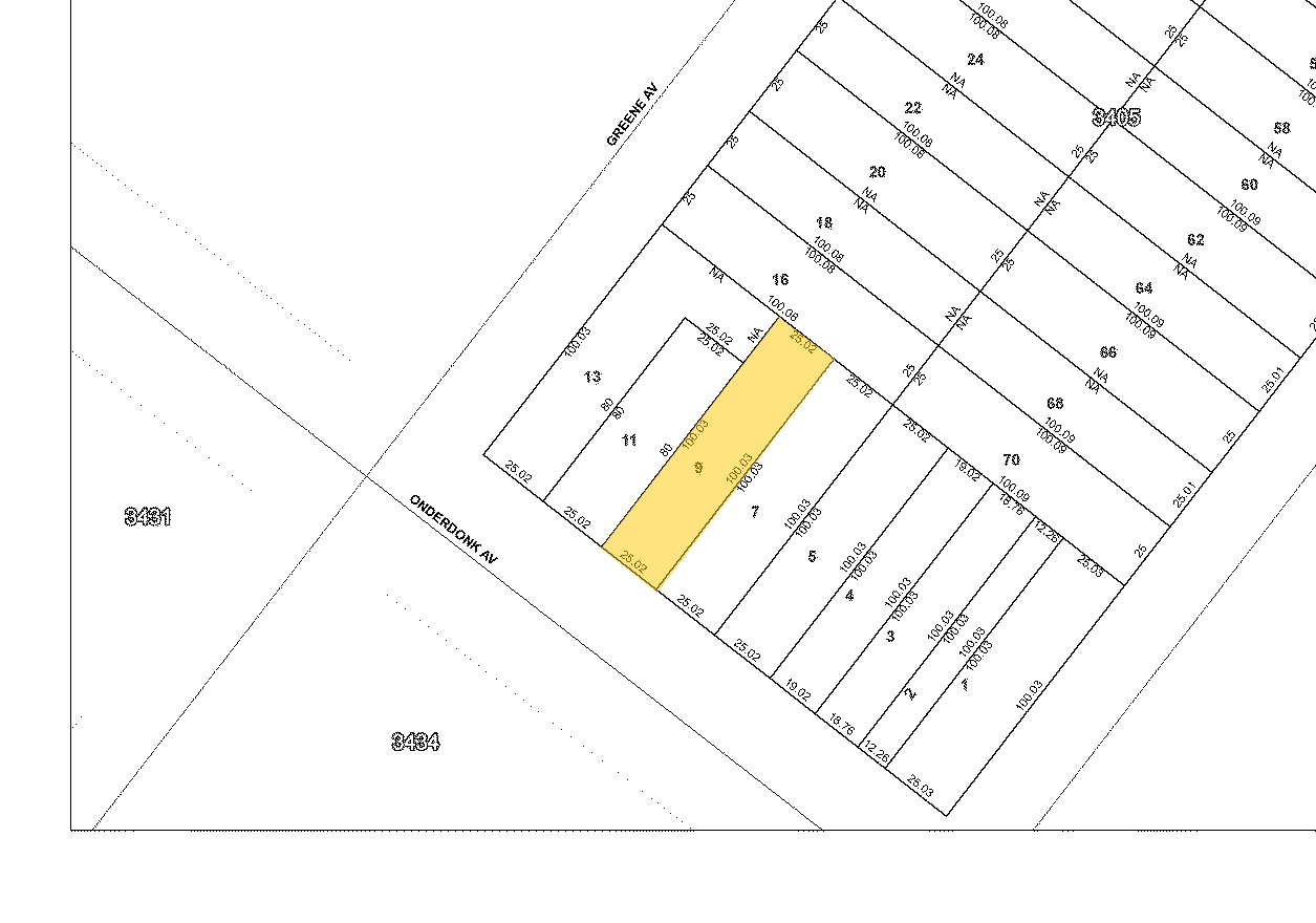 505 Onderdonk Ave, Ridgewood, NY à vendre Plan cadastral- Image 1 de 2