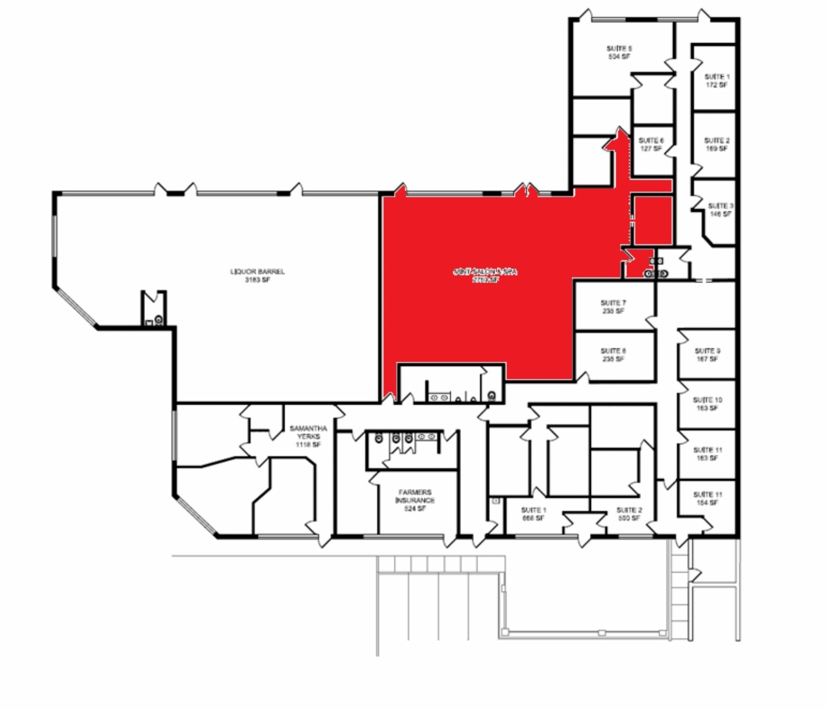35-49 Central St, Circle Pines, MN à louer Plan d’étage- Image 1 de 4