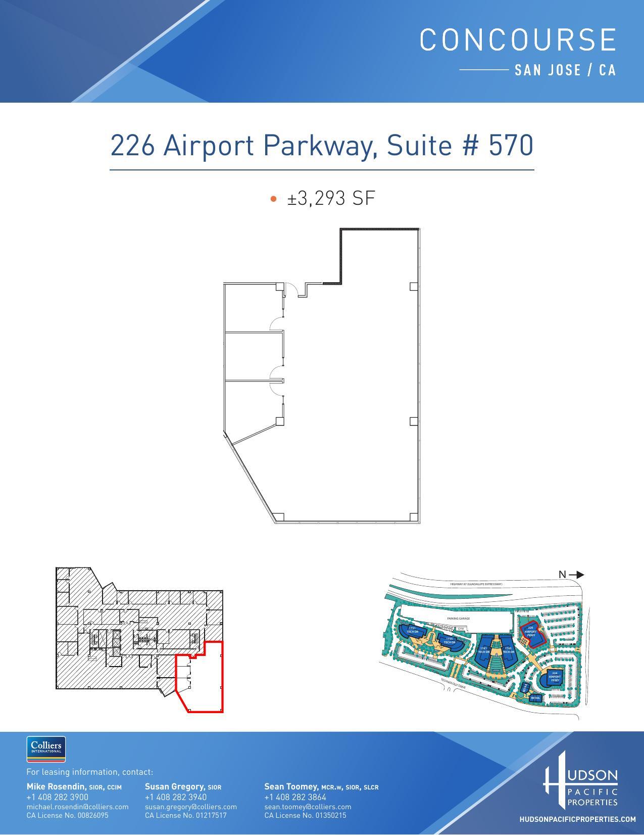224 Airport Pkwy, San Jose, CA à louer Plan d’étage- Image 1 de 1