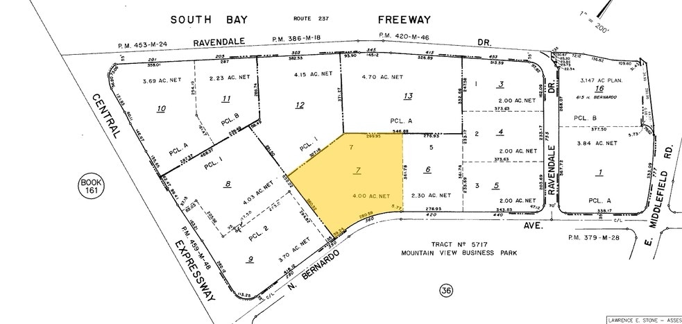 380 N Bernardo Ave, Mountain View, CA for lease - Plat Map - Image 2 of 6
