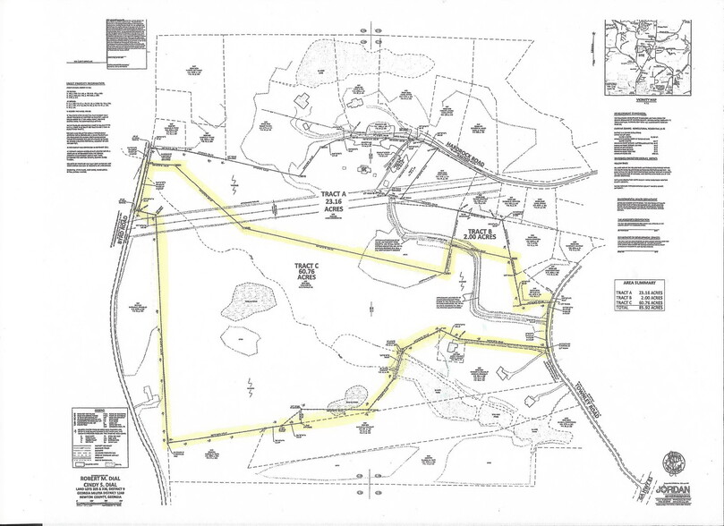 on Byrd Road and Townley Road, Oxford, GA for sale - Plat Map - Image 1 of 9