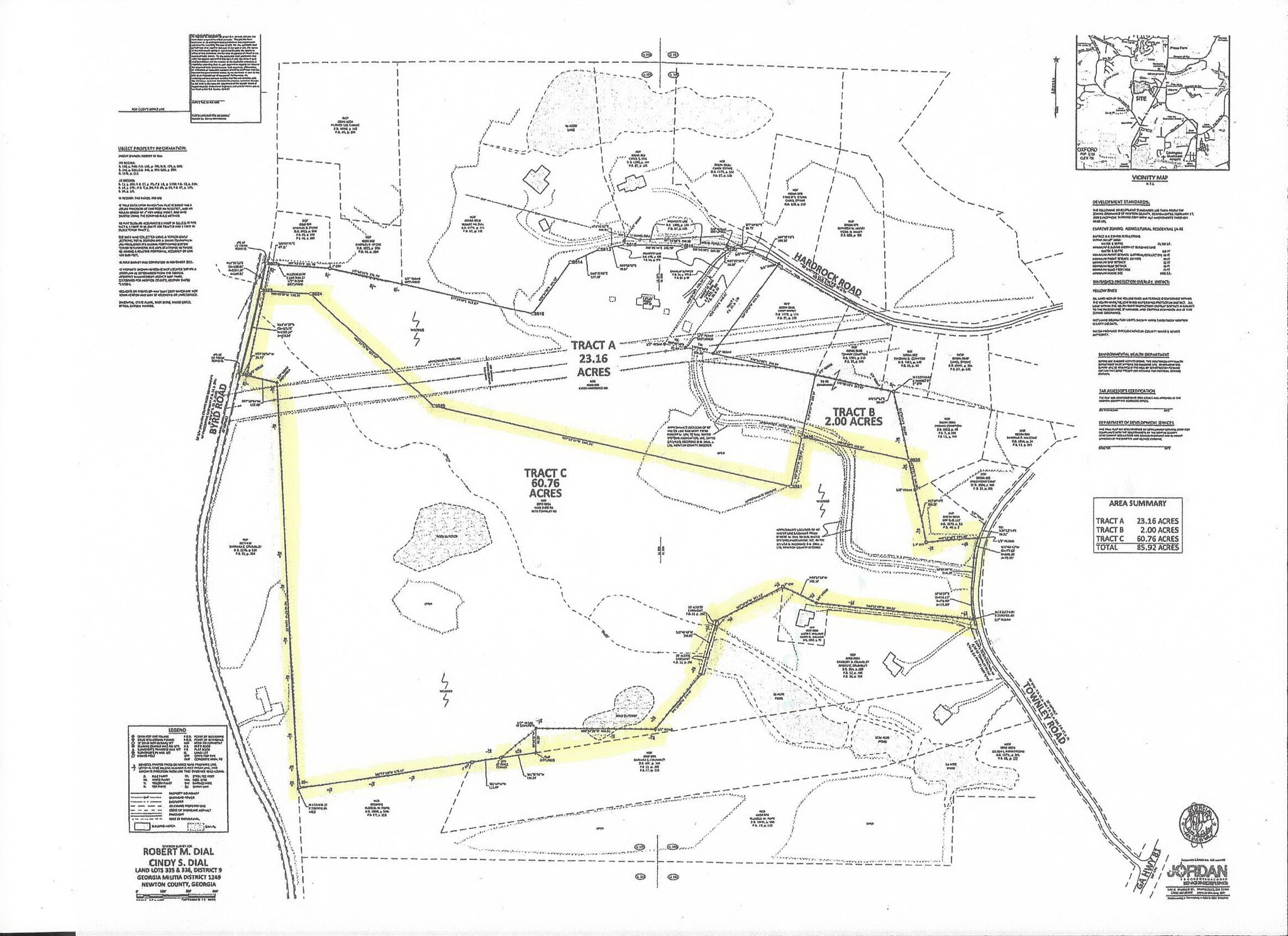 on Byrd Road and Townley Road, Oxford, GA for sale Plat Map- Image 1 of 10