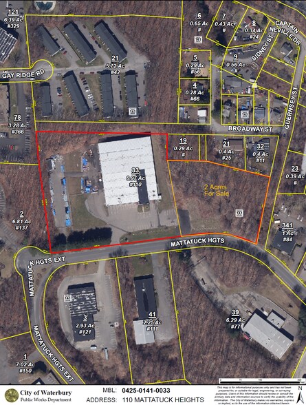 110 Mattatuck Heights Rd, Waterbury, CT à vendre - Aérien - Image 1 de 1