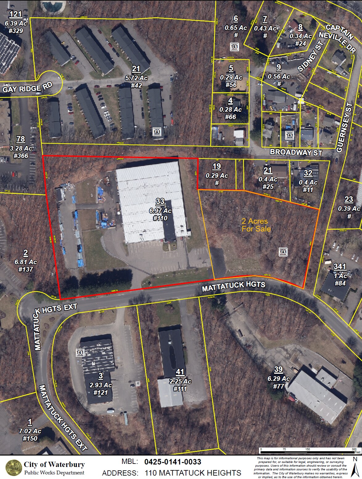 110 Mattatuck Heights Rd, Waterbury, CT à vendre Aérien- Image 1 de 2