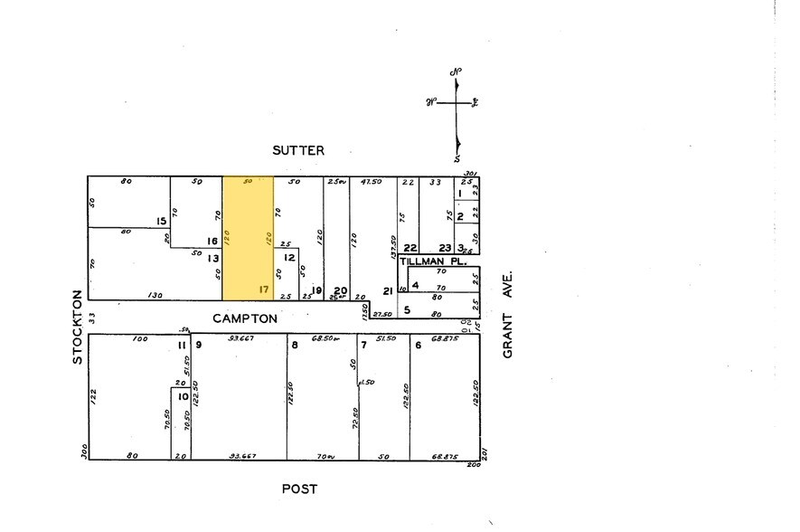 355-369 Sutter St, San Francisco, CA à louer - Plan cadastral - Image 2 de 2
