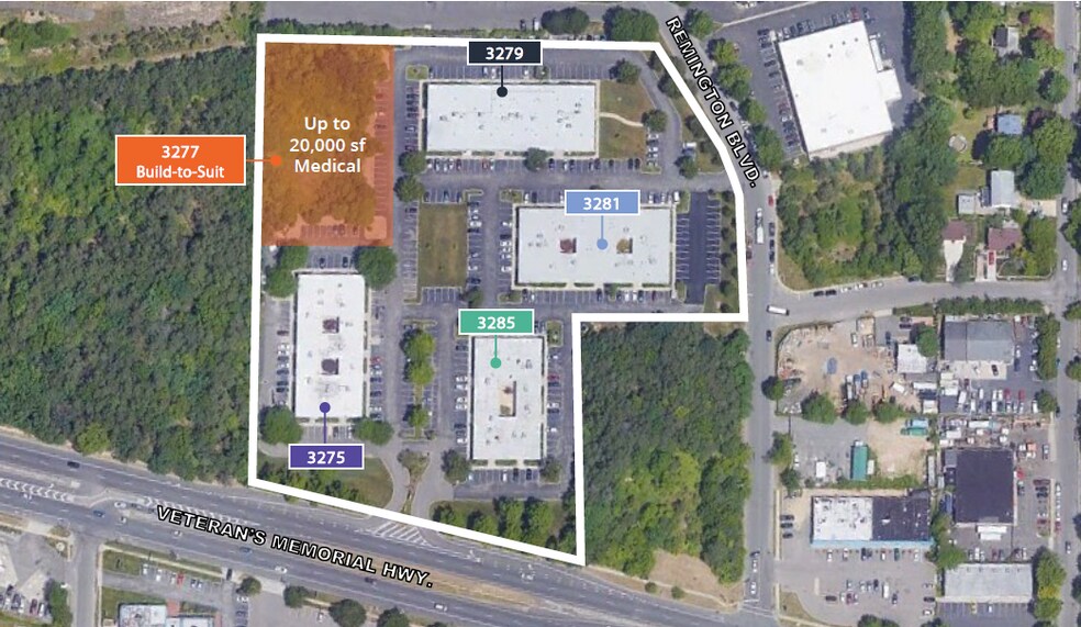 3275 Veterans Memorial Hwy, Ronkonkoma, NY à louer - Photo du bâtiment - Image 2 de 6
