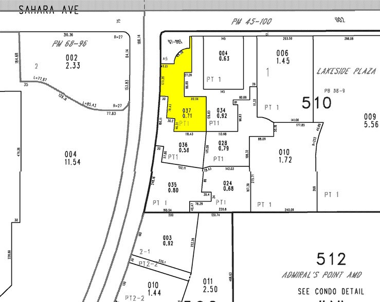 8687 W Sahara Ave, Las Vegas, NV for lease - Plat Map - Image 3 of 15