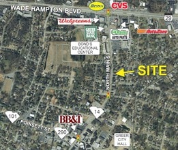 406 N Main St, Greer, SC - Aerial  map view
