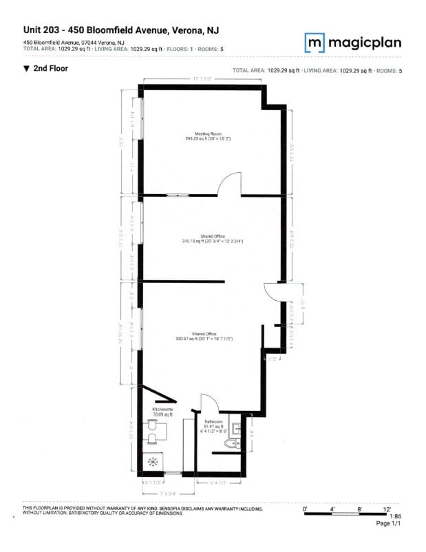 450 Bloomfield Ave, Verona, NJ for lease Floor Plan- Image 1 of 11