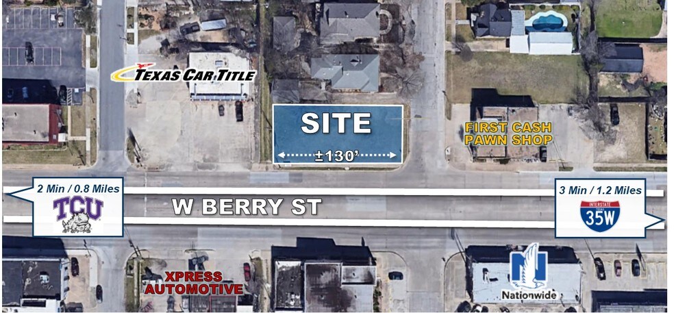 1500 W Berry St, Fort Worth, TX à vendre - Aérien - Image 2 de 2