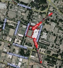 150 Washington Ave, Santa Fe, NM - AERIAL  map view