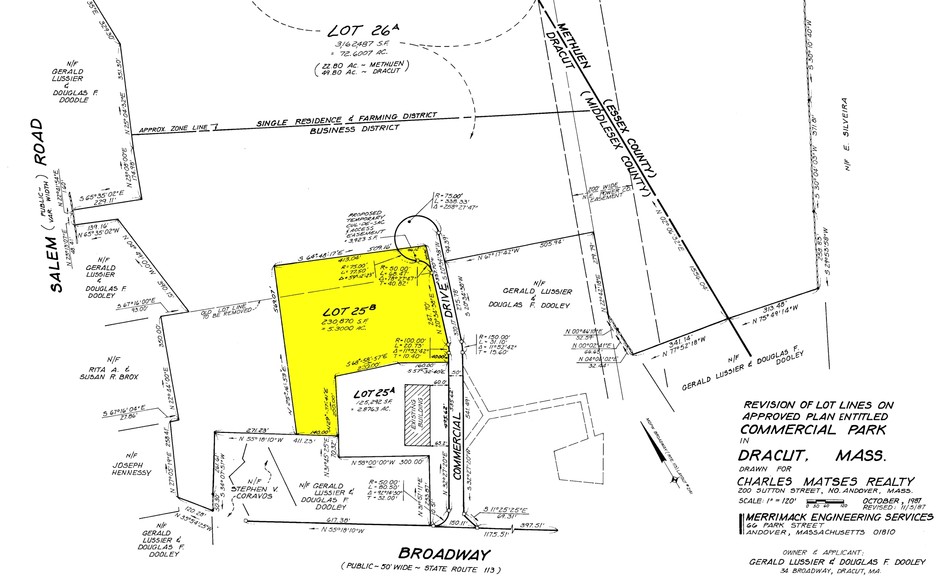 20 Commercial Dr, Dracut, MA à louer - Plan cadastral - Image 3 de 6