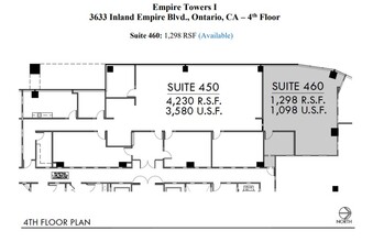 3633 Inland Empire Blvd, Ontario, CA à louer Plan d’étage- Image 1 de 1