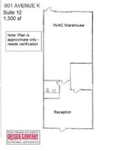 801 K Ave, Plano, TX à louer Plan d’étage- Image 1 de 1