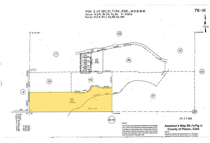 Dry Creek Rd, Auburn, CA à vendre - Plan cadastral - Image 3 de 3