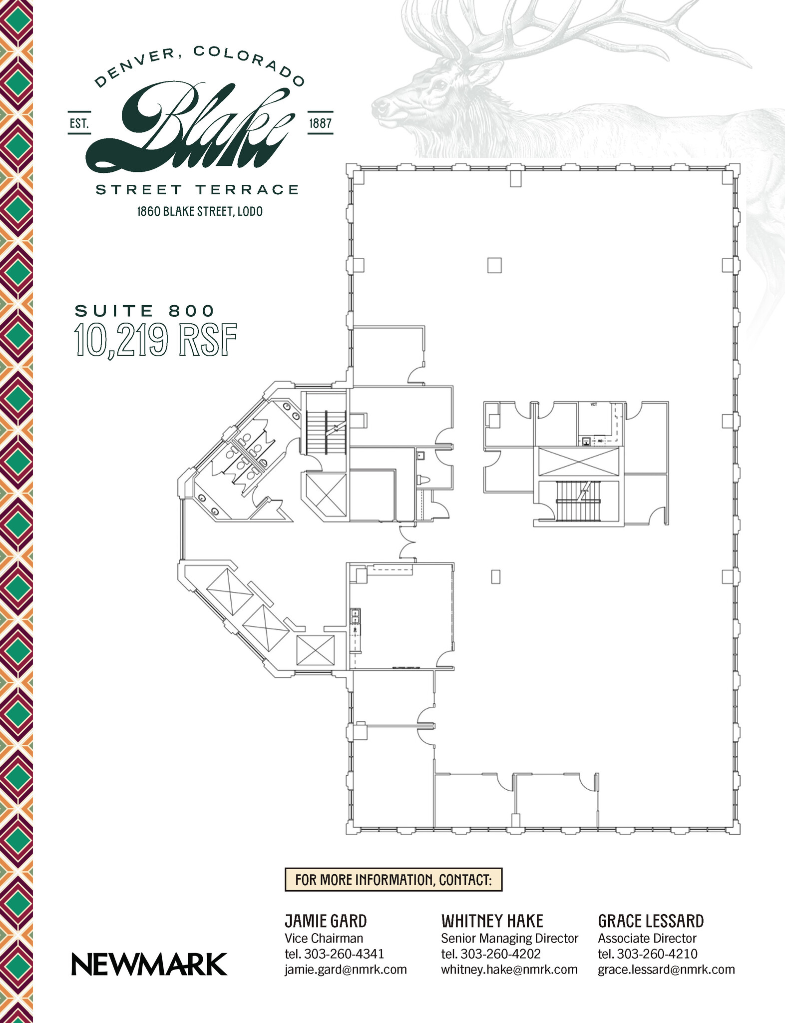 1860 Blake St, Denver, CO à louer Plan d’étage- Image 1 de 1