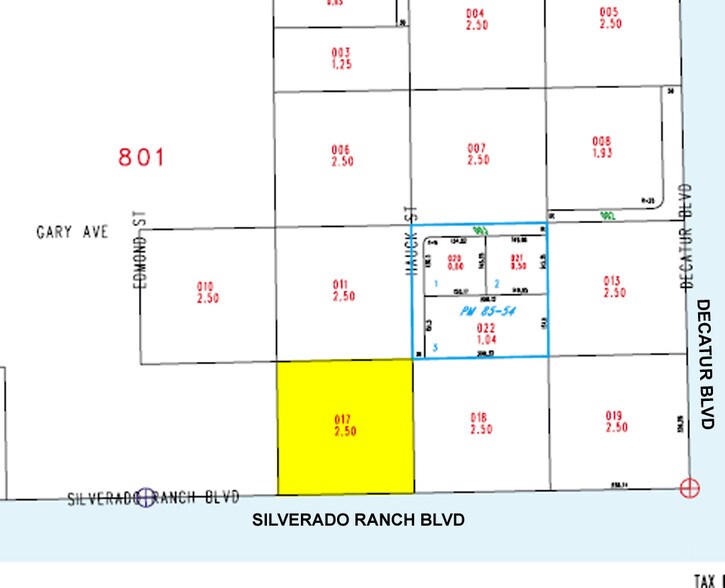 NW Silverado Ranch Blvd & Decatur Blvd, Las Vegas, NV à vendre - Plan cadastral - Image 3 de 3