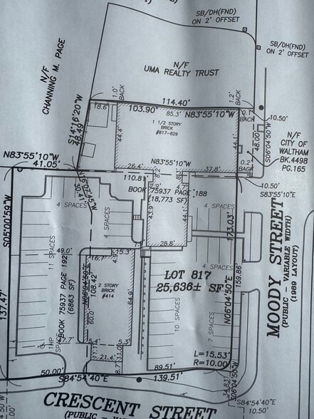 817 Moody St, Waltham, MA à louer - Plan de site - Image 2 de 19
