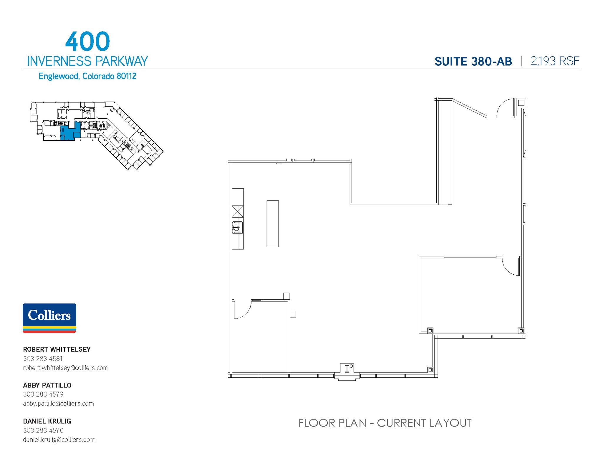 400 Inverness Pky, Englewood, CO à louer Plan d’étage- Image 1 de 1