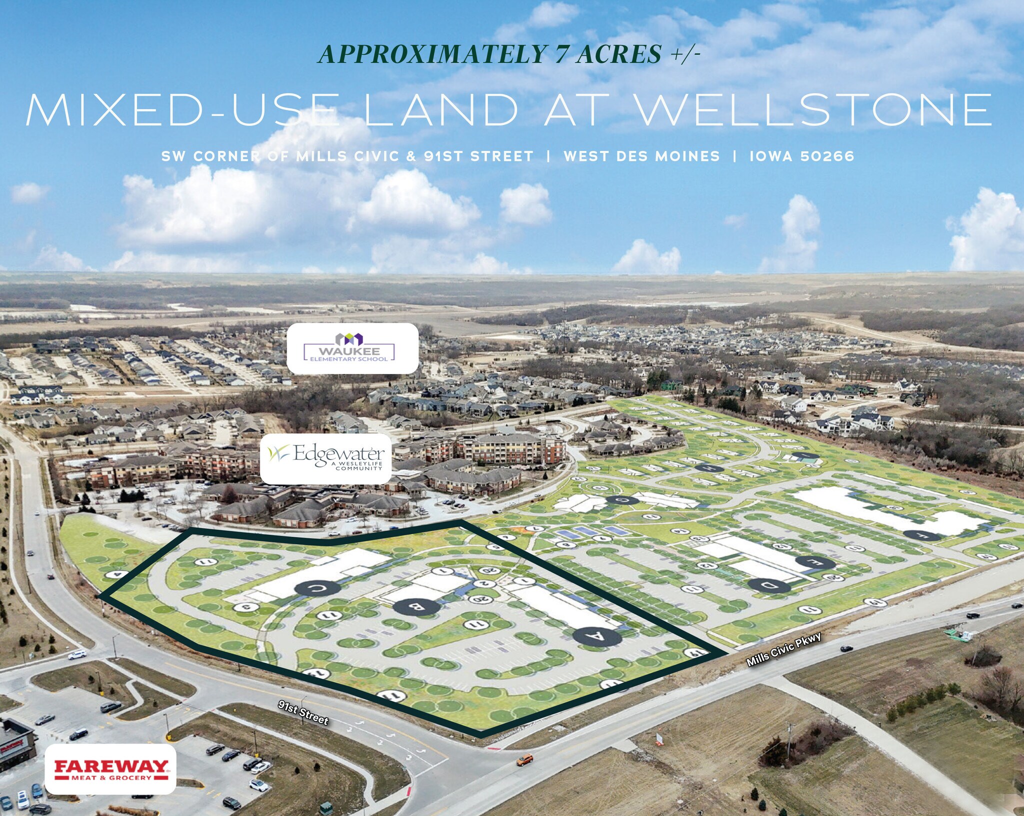 SW Corner of Mills Civic & 91st Street, West Des Moines, IA for sale Primary Photo- Image 1 of 5