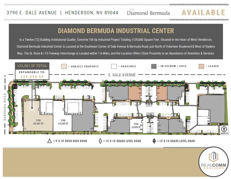 3790 E Dale Ave, Henderson, NV à louer - Plan de site - Image 3 de 9