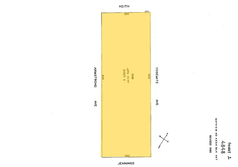 1555 Yosemite Ave, San Francisco, CA à louer - Plan cadastral - Image 2 de 12