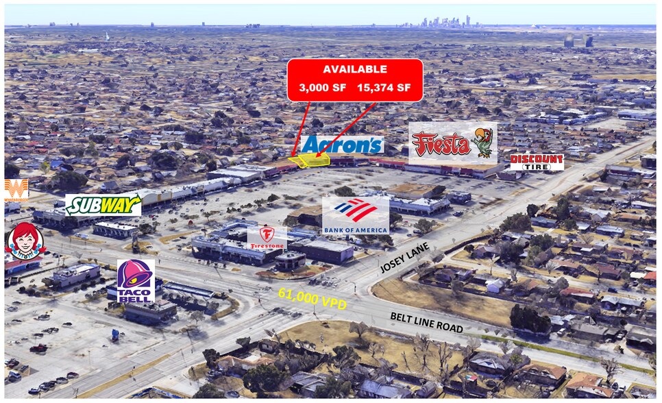 1235 S Josey Ln, Carrollton, TX à louer - Aérien - Image 1 de 12