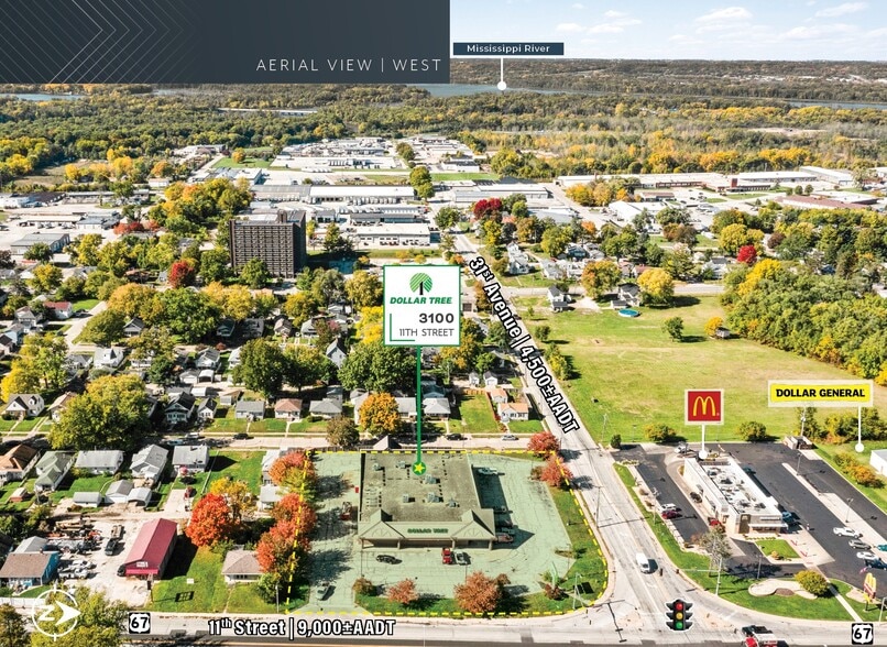 3100 11th St, Rock Island, IL for sale - Aerial - Image 3 of 5