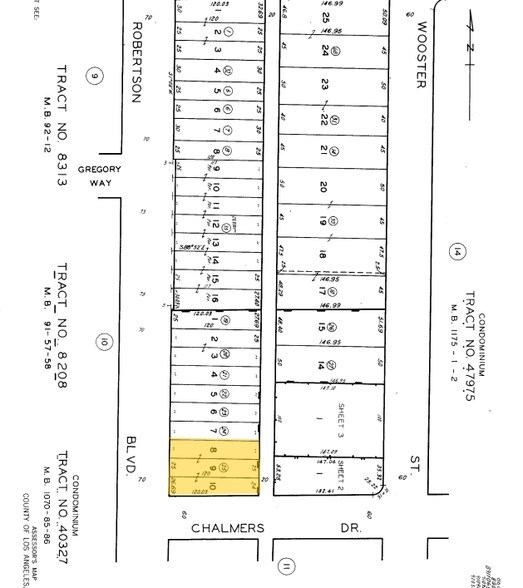 864 S Robertson Blvd, Los Angeles, CA à louer - Plan cadastral - Image 2 de 10