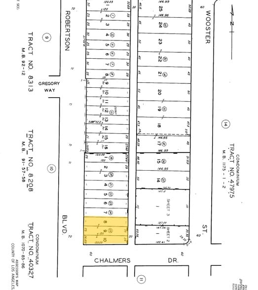 864 S Robertson Blvd, Los Angeles, CA for lease - Plat Map - Image 2 of 10