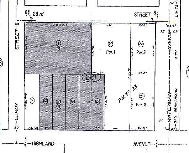 276 E Highland Ave, San Bernardino, CA à vendre - Plan cadastral - Image 2 de 6