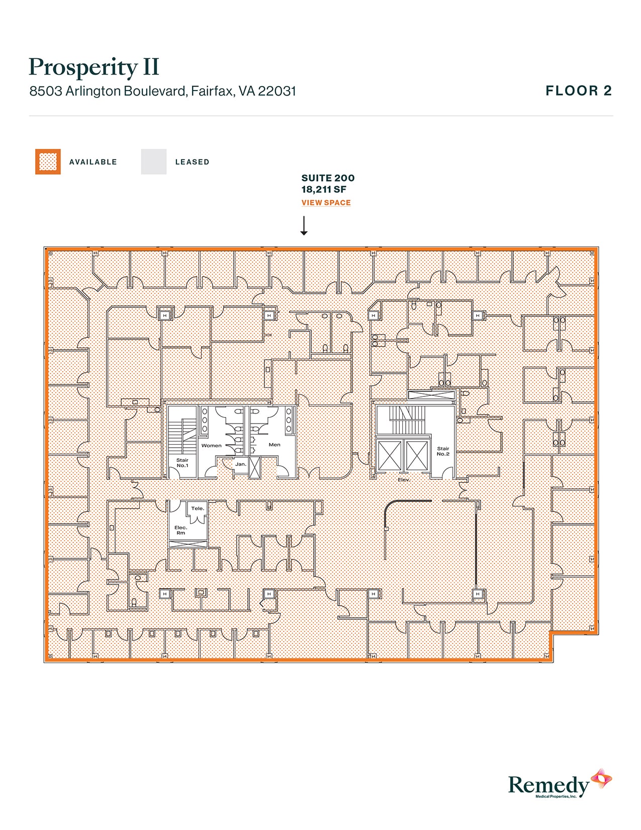8501 Arlington Blvd, Merrifield, VA à louer Plan d’étage- Image 1 de 1